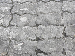 Gray paving block motif pattern