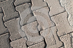 Gray Paving Slabs, Sidewalk Coverage. Seamless Tileable Texture.