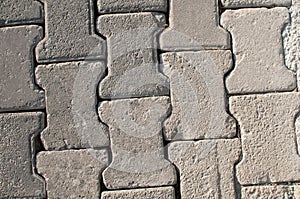 Gray Paving Slabs, Sidewalk Coverage. Seamless Tileable Texture.