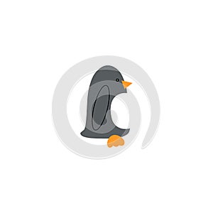 Gray penguin sign icon. Vector illustration eps 10