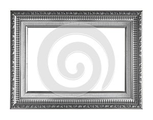 Gray picture frame on white background.