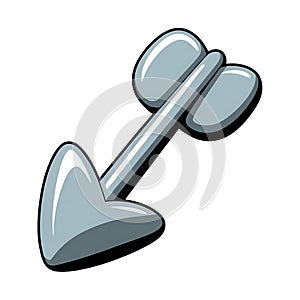 Gray Arrow Indicator on transparent background AI Generated