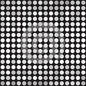 Gray polka dot pattern. Seamless vector background