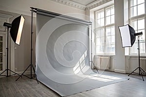Gray product presentation background with light