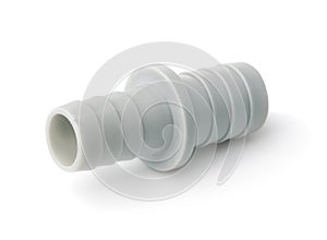 Gray PVC pipe insert coupling