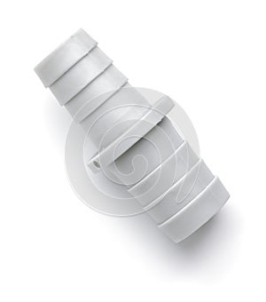 Gray PVC pipe straight insert coupling