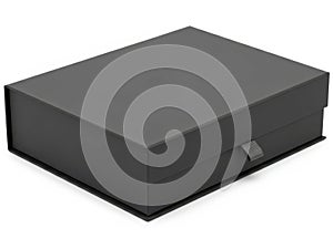 Gray rectangular box isolated on white background