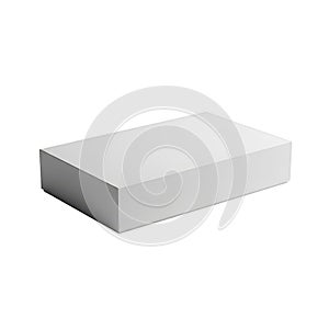 A gray rectangular object on a white background