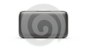 Gray Rectangular Object on White Background