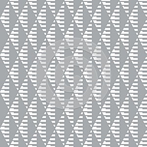 Gray rhombus geometric background design in vintage colors. Monochrome abstract seamless pattern.