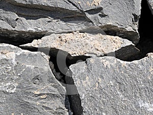 Gray Rock Ancient Wall