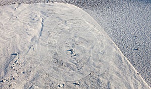 Gray sand surface