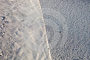 Gray sand surface