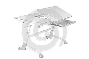 Gray school desk