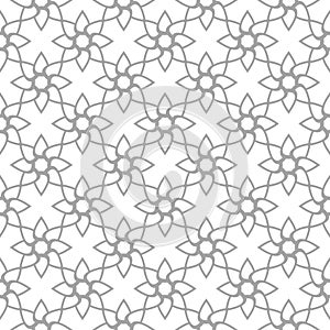 Gray seamless pattern on white background