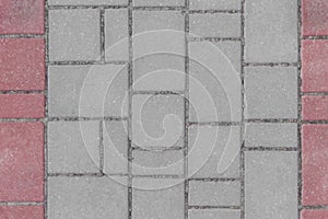 Gray sidewalk tile street stone city road abstract urban pattern color red or pink design texture paving background