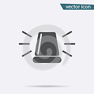 Gray Siren icon isolated on background. Modern flat pictogram, business, marketing, internet concept