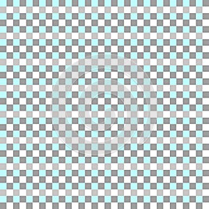 Gray Sky Blue White Seamless Small French Checkered Pattern. Little Colorful Fabric Check Pattern Background. Classic Checker