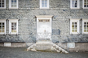 gray slate facade house