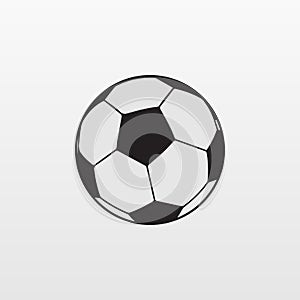 Gray Soccer ball icon isolated on background. Modern simple flat football sign. Sport, internet con