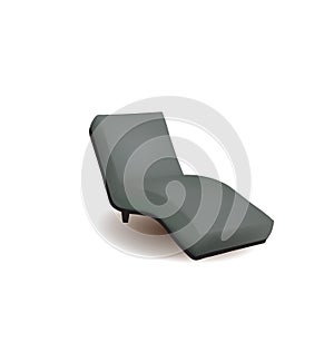 Gray sofa chair on white background