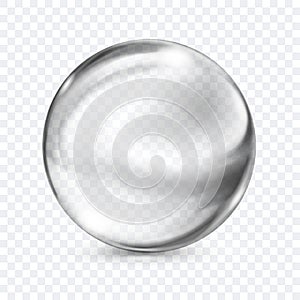 Gray sphere with a glares and shadow