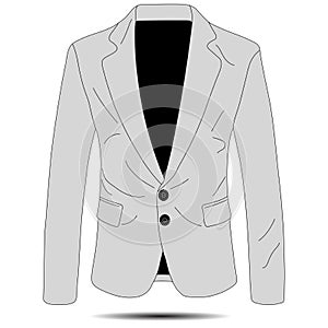 Gray Sport Blazer Vector Template