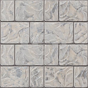 Gray spotted stone for pavement or house cladding, interior. Marble, granite wall. Seamless pattern