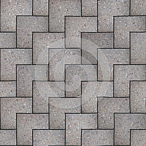 Gray Square Pavement. Seamless Tileable Texture.