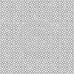 Gray star flower mosaic detailed seamless textured pattern background