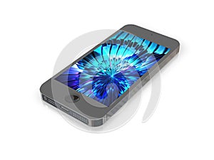 Gray Steel Metal Shockproof Smartphone Mockup with Amazing Screen for Design Project - Mock Up 3D illustration