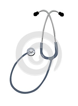 Gray stethoscope made in vector