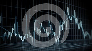 gray stock market trading graph symbolizes a stagnant market and potential for limited growth