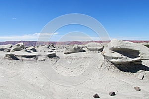 Gray stone desert