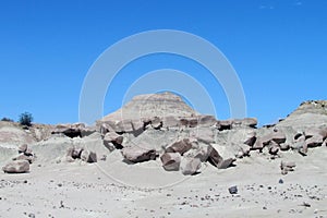 Gray stone desert landscape photo