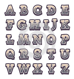 Gray stone game alphabet