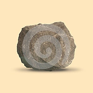 Gray stone isolated