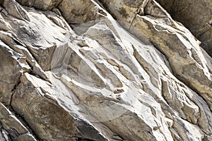 Gray stone texture of Rock layers. Bacground