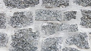 Gray stone wall background. The texture of the stone. Old castle wall background. Stone wall as a background or texture. Part of