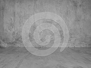 Gray Stucco Concrete Wall and Floor Copy Space Background