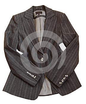 Gray suit jacket