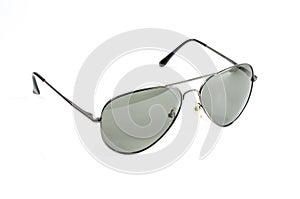 Gray sunglasses isolated on white.