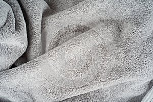 Gray terry towel