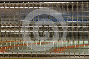 Gray texture of metal grill and glass on the heater