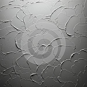Gray textured surface with an abstract pattern created by overlapping layers of