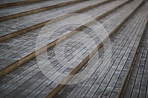 Gray tiles laid out on the ground