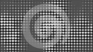 Gray Tone Hearts Abstracts as a Valentine`s Day holiday motion backdrop loop.