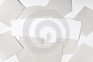 Gray torn paper texture. art background.