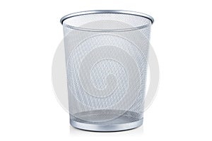 Gray trash Isolated on white background , Empty Bin