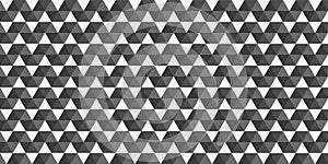 Gray triangles, geometric pattern background. Dark black horizontal backdrop. Modern abstract luxury texture. Vector EPS 10.